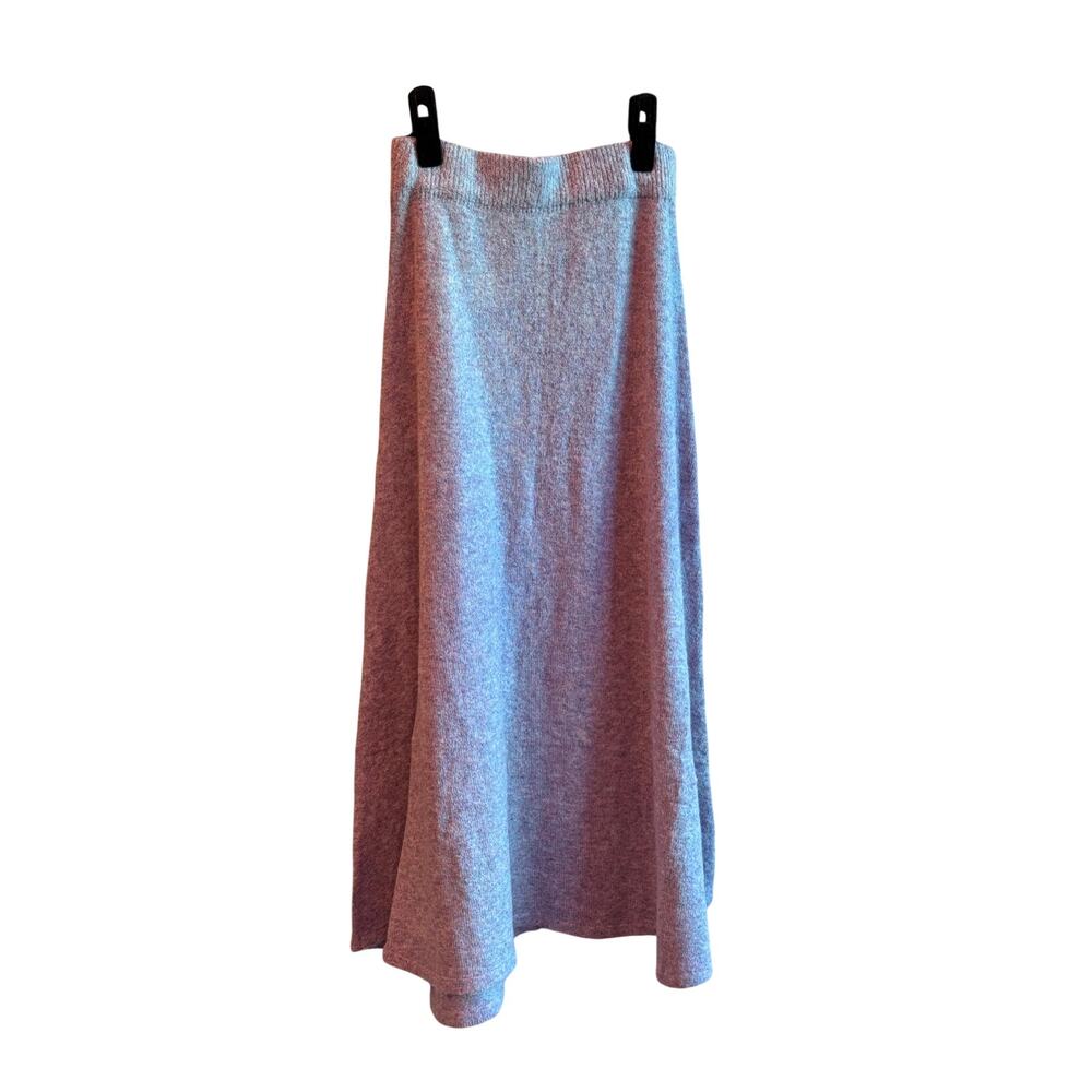 $190 2-Piece Cashmere & Wool Skirt Sweater Set Purple White Lace O/S NWT - Picture 3 of 7